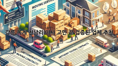 강릉 옥계 천남리 이사🏠 고민 끝! 검증된 업체 추천👍